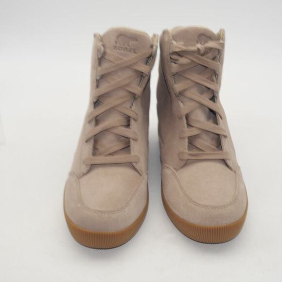 NEW Sorel Women's 8.5 Out N About Wedge Ankle Boots Shoes Omega Taupe Tan - Picture 6 of 7